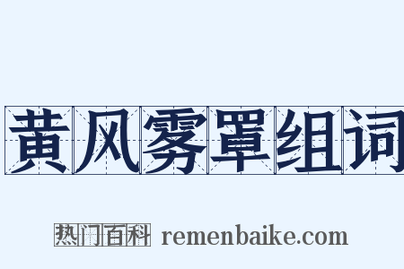 黄风雾罩组词是什么意思的图片